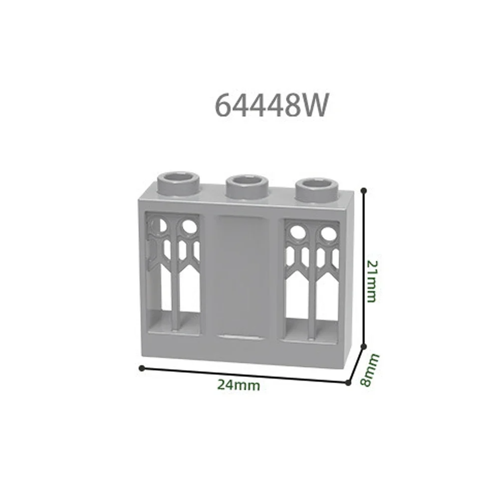 MOC 10 قطعة 64448 واط منزل 3 ثقوب التراص مجلس الاسمية الطوب الأوروبي الجوف جدار مع 2 ارتفاعات اللبنات لعبة الأولاد هدية