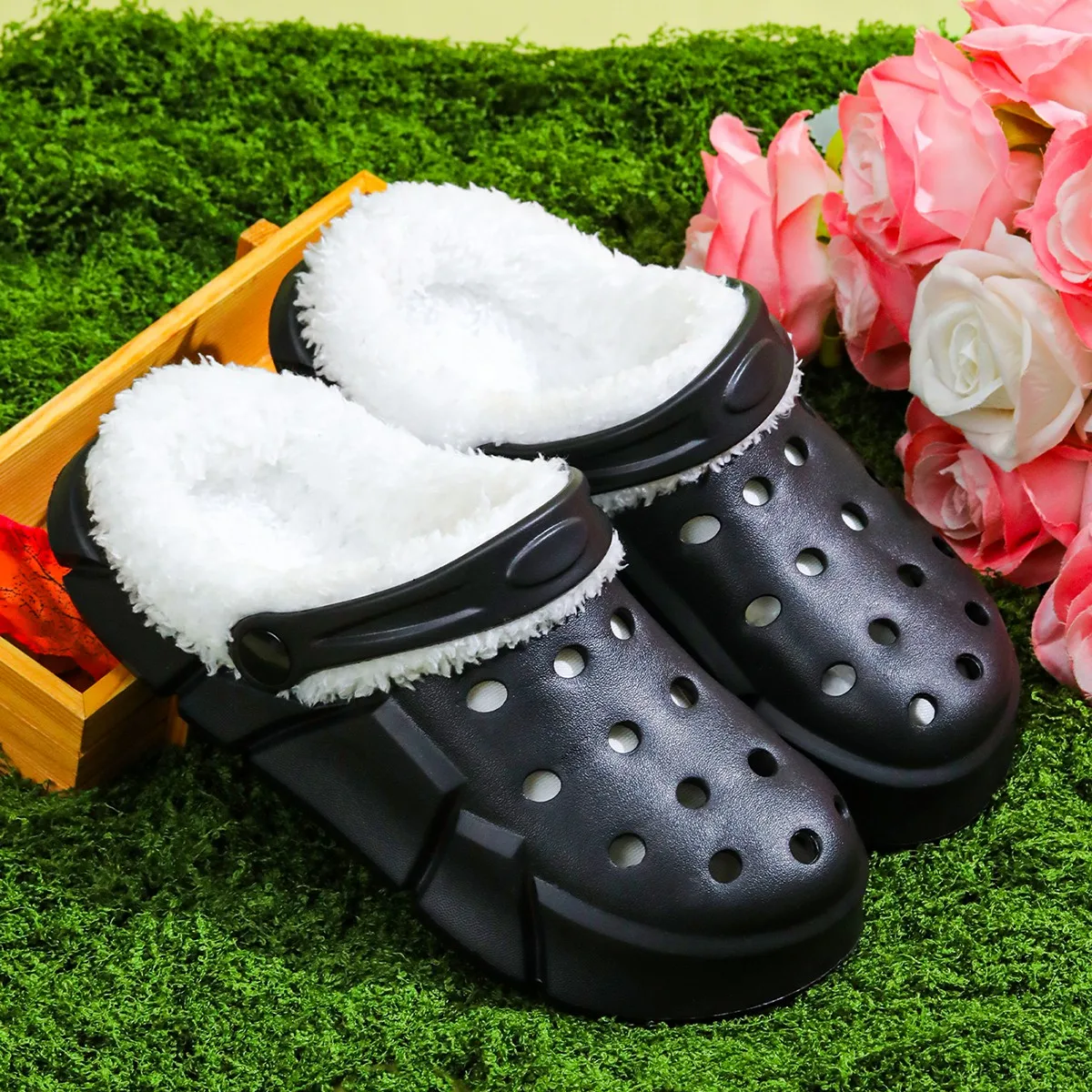 

Удобные зимние теплые туфли на плюшевой подкладке, очень мягкие и теплые, подходят для домашнего и наружного ношения, идеальные праздничные подарки.