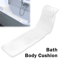 1Pc Extra Long Full Body Bath Mat Massage Cushion for Head and Neck Rest Bathtub Pillows Spa Bath Mattress Cushion Bathtub Mat