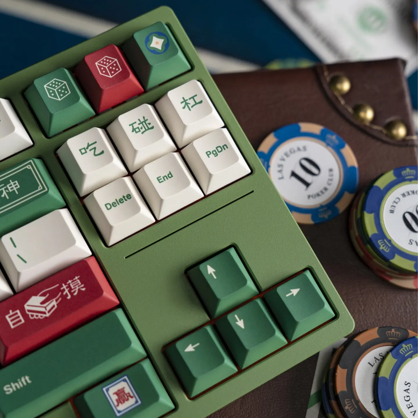 Mahjong Theme Keycaps 136 Keys Cherry Profile Dye Sublimation PBT Keycap Sets For MX Mechanical Keyboard 6.25u ISO key