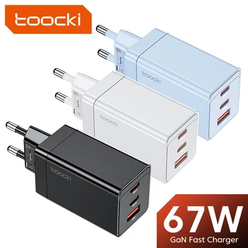 Toocki 67 W GaN USB C充電器Macook iPhone 15 14 13 12 Pro Maxサムスン小米POCO急速充電多色C型充電器