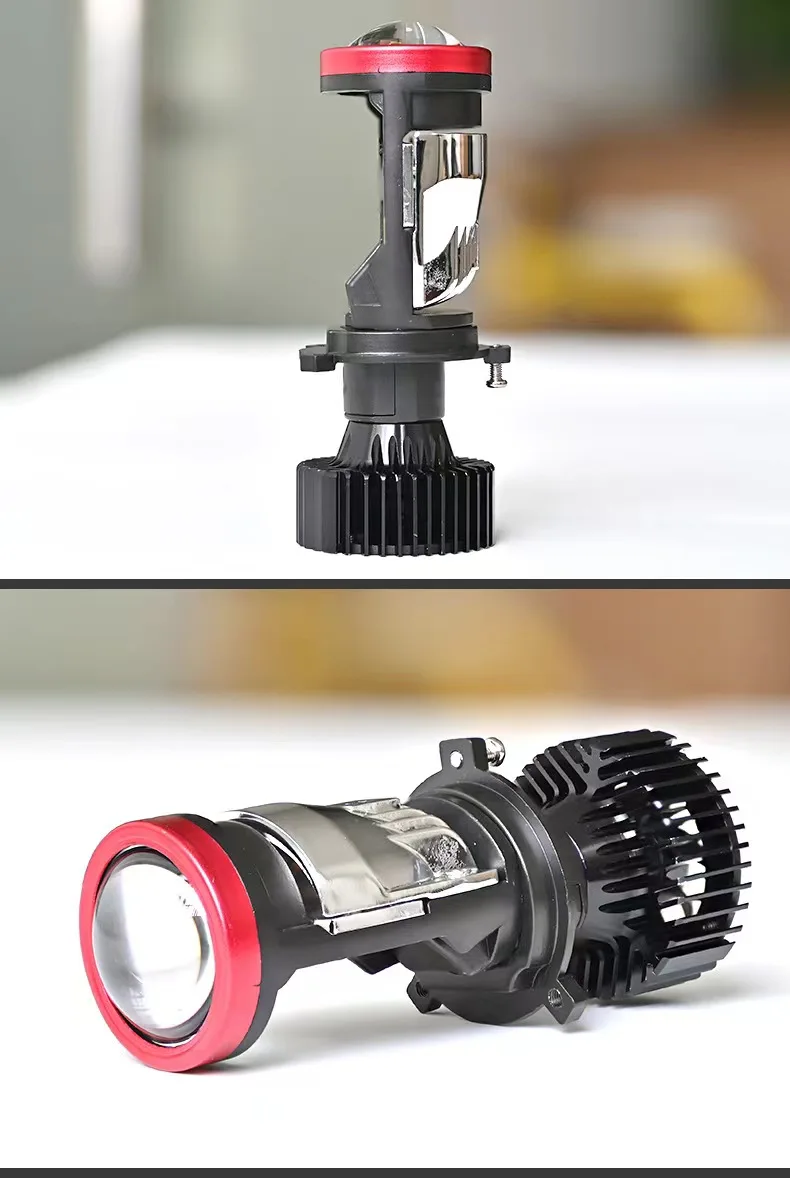 Y7D 120W H4 Headlights Car H4 LED Mini Projector Lens 6000K High Low Beam Turbo Fan Auto LED H4 Lamp LHD RHD 12V 24V