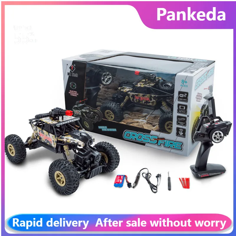 WLtoys 18428-A Remote Control Electric Four-wheel Drive Wifi Image Transmission Bomb Car Off-road Camera Climbing Toy Car Model