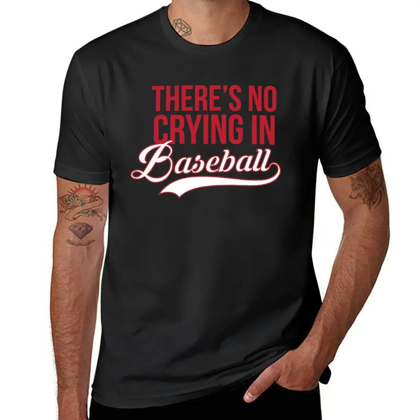 There's No Crying In Baseball T-Shirt animal prinfor boys vintage clothes for a boy black t-shirts for men