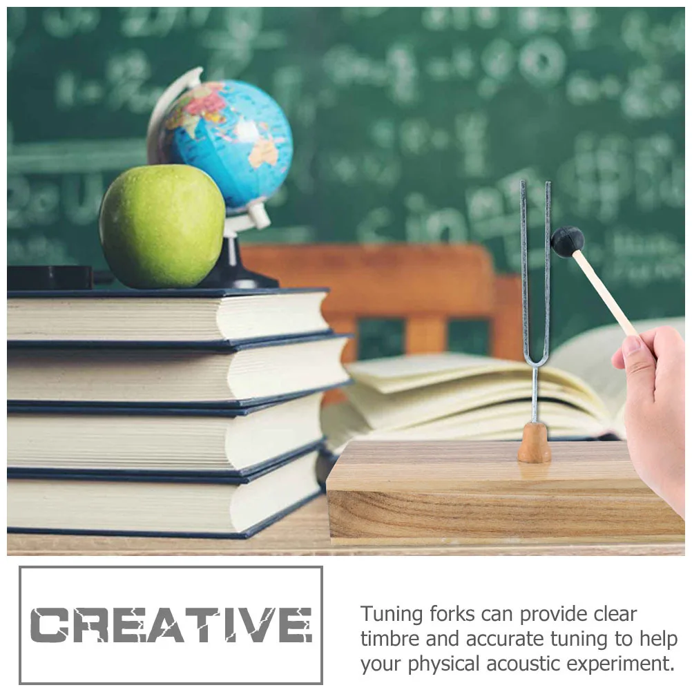 

1Set 256Hz Tuning Fork Metal with Wooden Base for Physical Acoustic Experiment Instrument Professional Pitch Adjustment Music