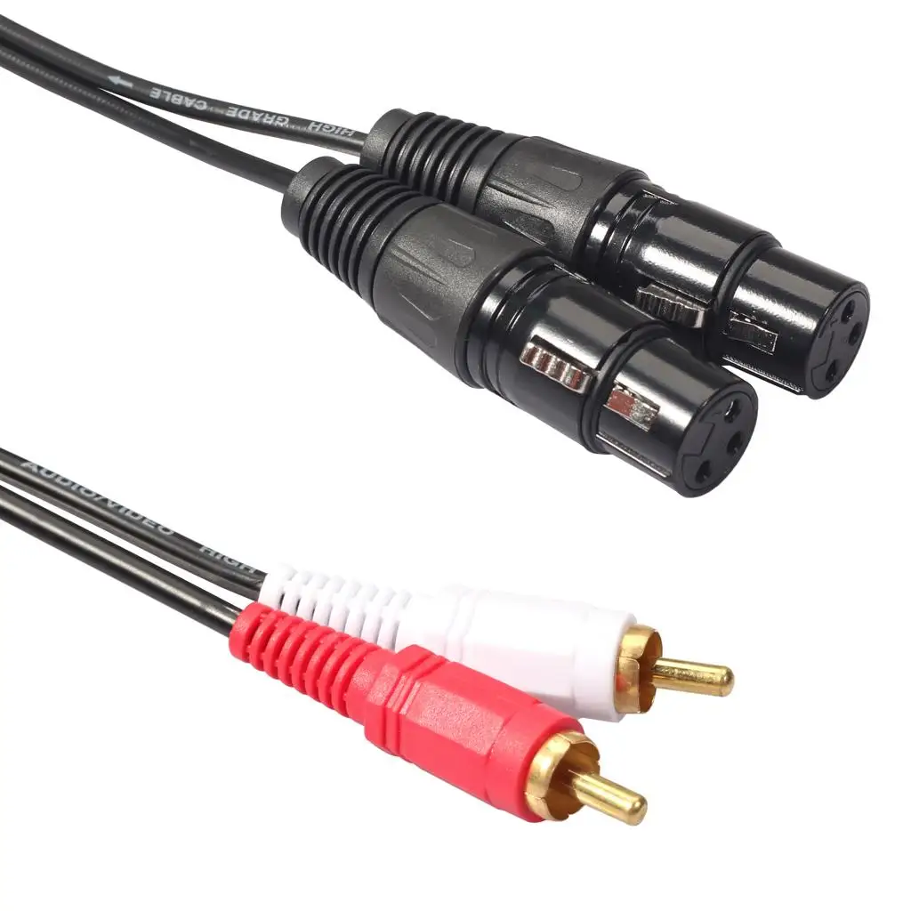 High Fidelity XLR RCA Audio Cable Adapter 1.5M Durable Alloy Extension for Home Theater and DJ Equipment - view 4
