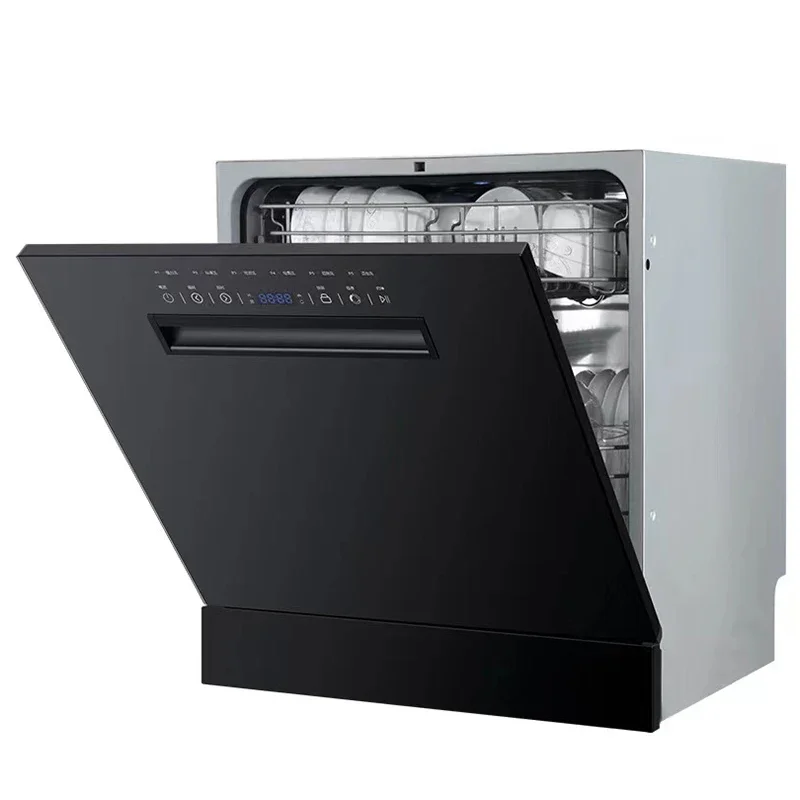 12 مجموعة من غسالات الأطباق المدمجة ذات سعة كبيرة من الفولاذ المقاوم للصدأ، تطهير تلقائي ذكي، غسالة أطباق لدرج التجفيف OEM