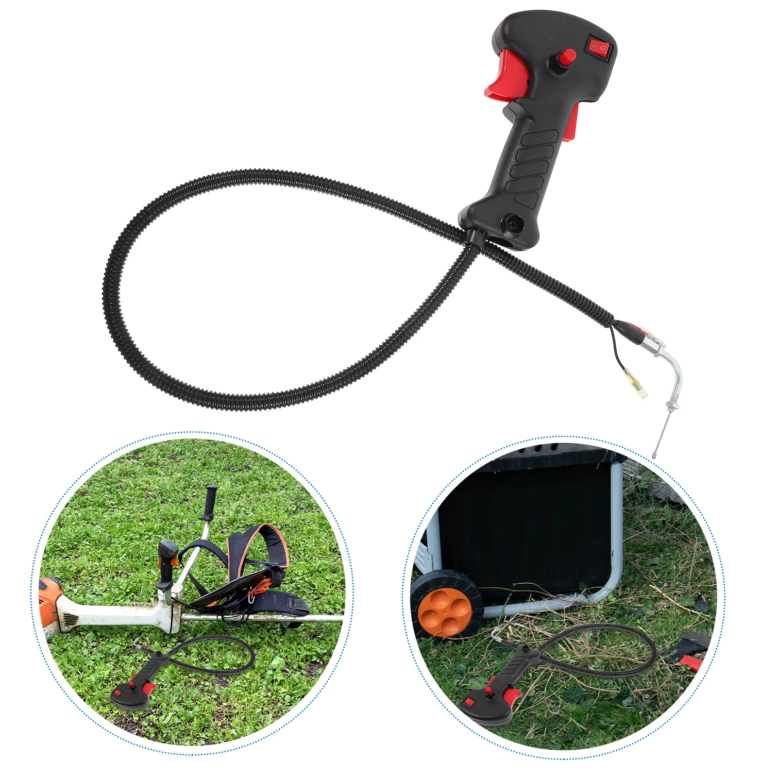 

Trimmer Handle Compatible With Strimmer Handles Lawn Trimmer Accessories Ergonomic Right Hand Grip Switch Cable For Gardening