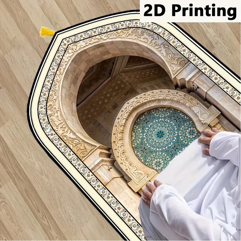 

Молитвенный коврик VIKAMA в арочном стиле с кисточками, мягкий и теплый, для мусульманской молитвы, специальный коврик для поклонения