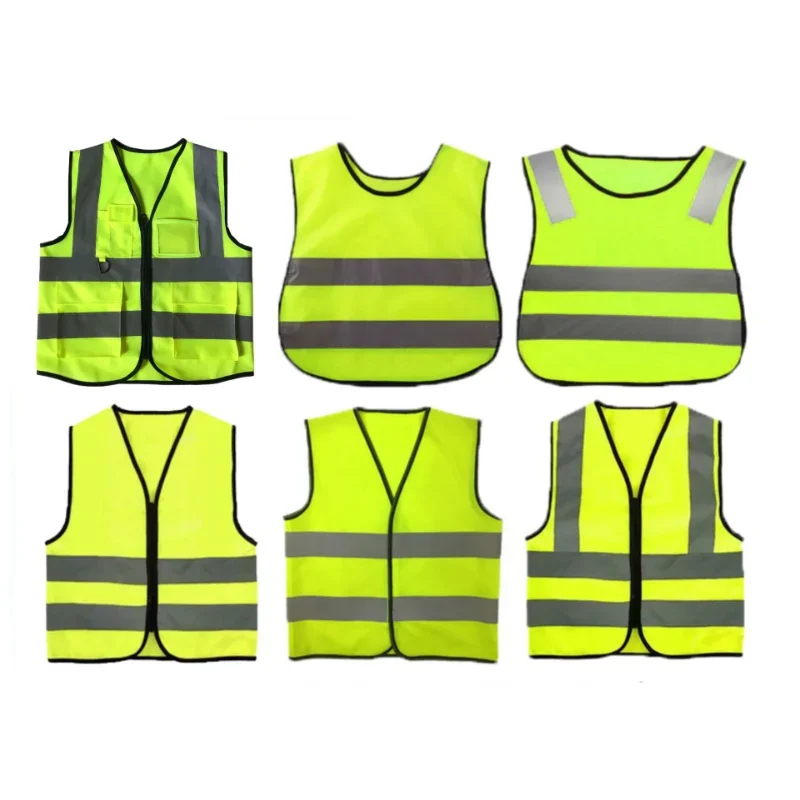 Kids Reflective Vest Fluorescent Yellow Safety Vest High Visibility Clothing For Children Safe Traffic Student Security Clothes