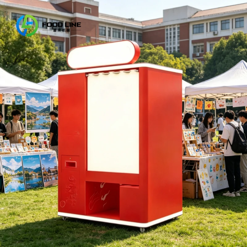Customized Vintage Selfie Photo Booth Vending Machine Camera Printer Hardware for Retail Store Tourist Attraction Photo Booth