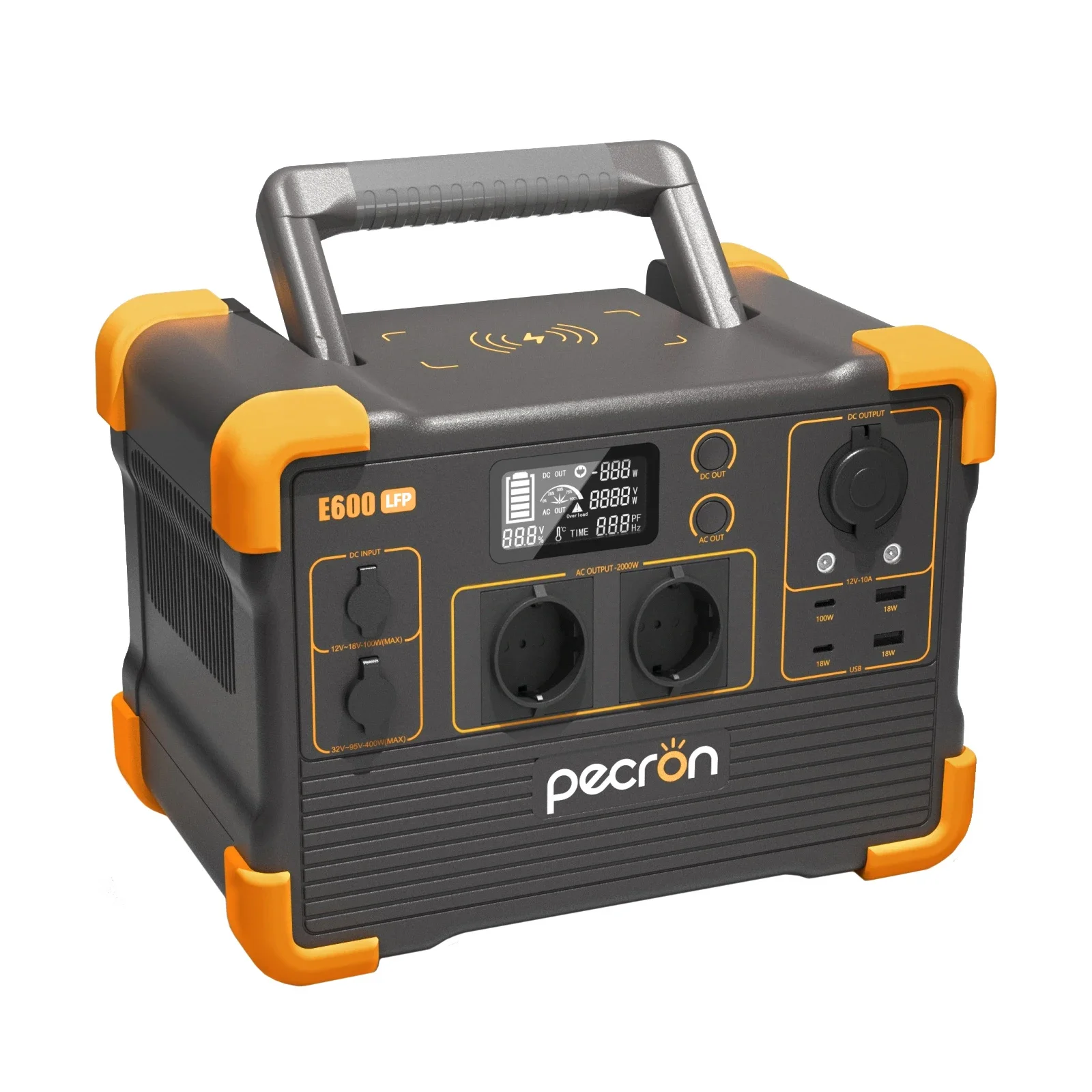 PECRON 192000mAh 1200W 1500W Emergency Portable Power Station, Superior FascCharge Solar Powered Generator, Solar Energy System