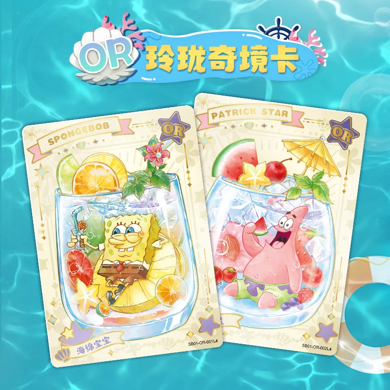 Kayou Anime genuino Bob Esponja Squarepants Patrick Star colección de tarjetas tarjetas comerciales dibujos animados divertido Bikini playa colección tarjetas