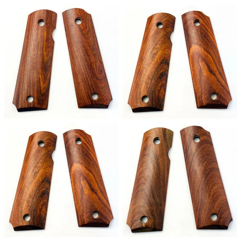 A Pair Natural Red Rosewood Hand Grip Non-slip Patches for P4 ZY 1911 Models