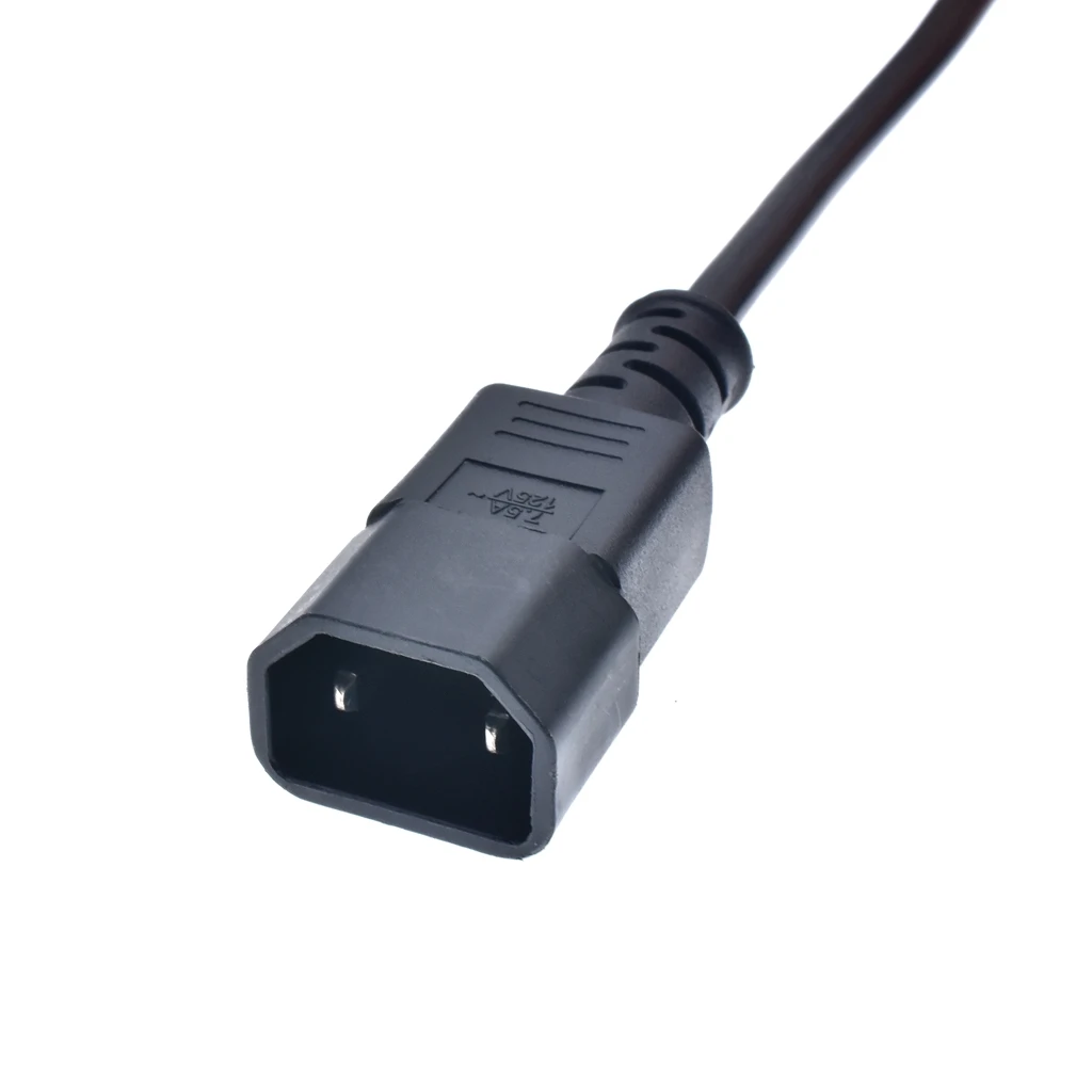 Iec 320 C18 Figuur 8 C7 Verlengsnoer Voor Pdu/Ups, iec C14 2pin Male Naar C7 Platte Outlet Socket Power Adapter Kabel, 18AWG,130 Cm