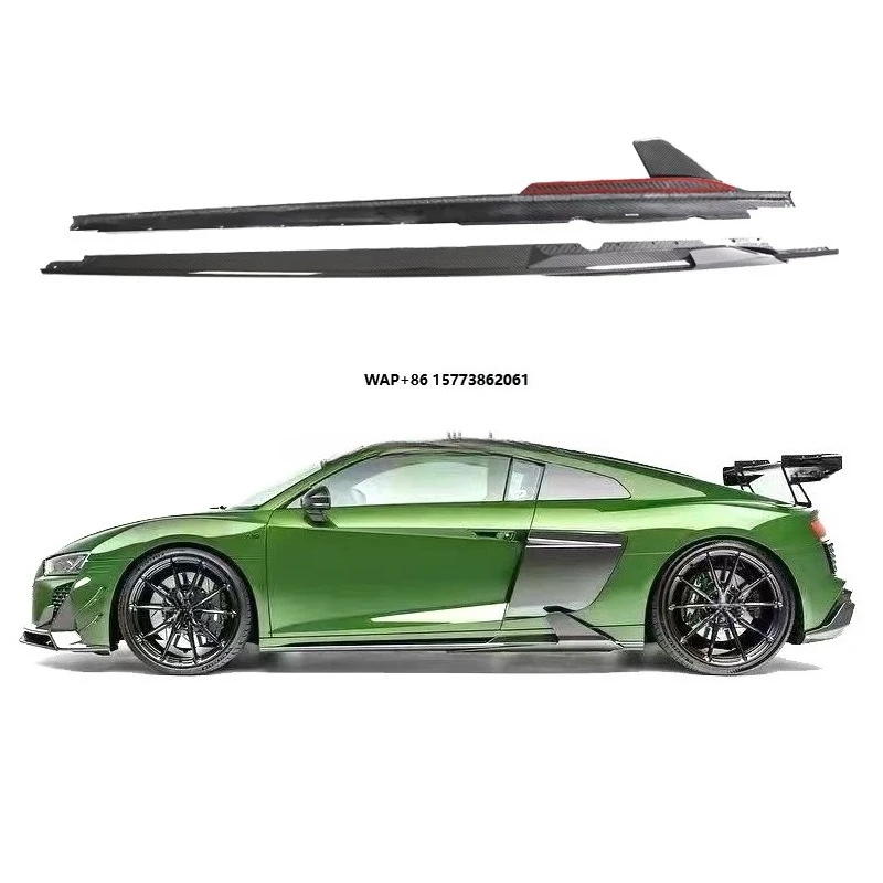 

For R8 Exterior Accessories Cap Style Car Dry Carbon Fiber Side Skirts Body Kits for R8 V10 2023 Bodykit