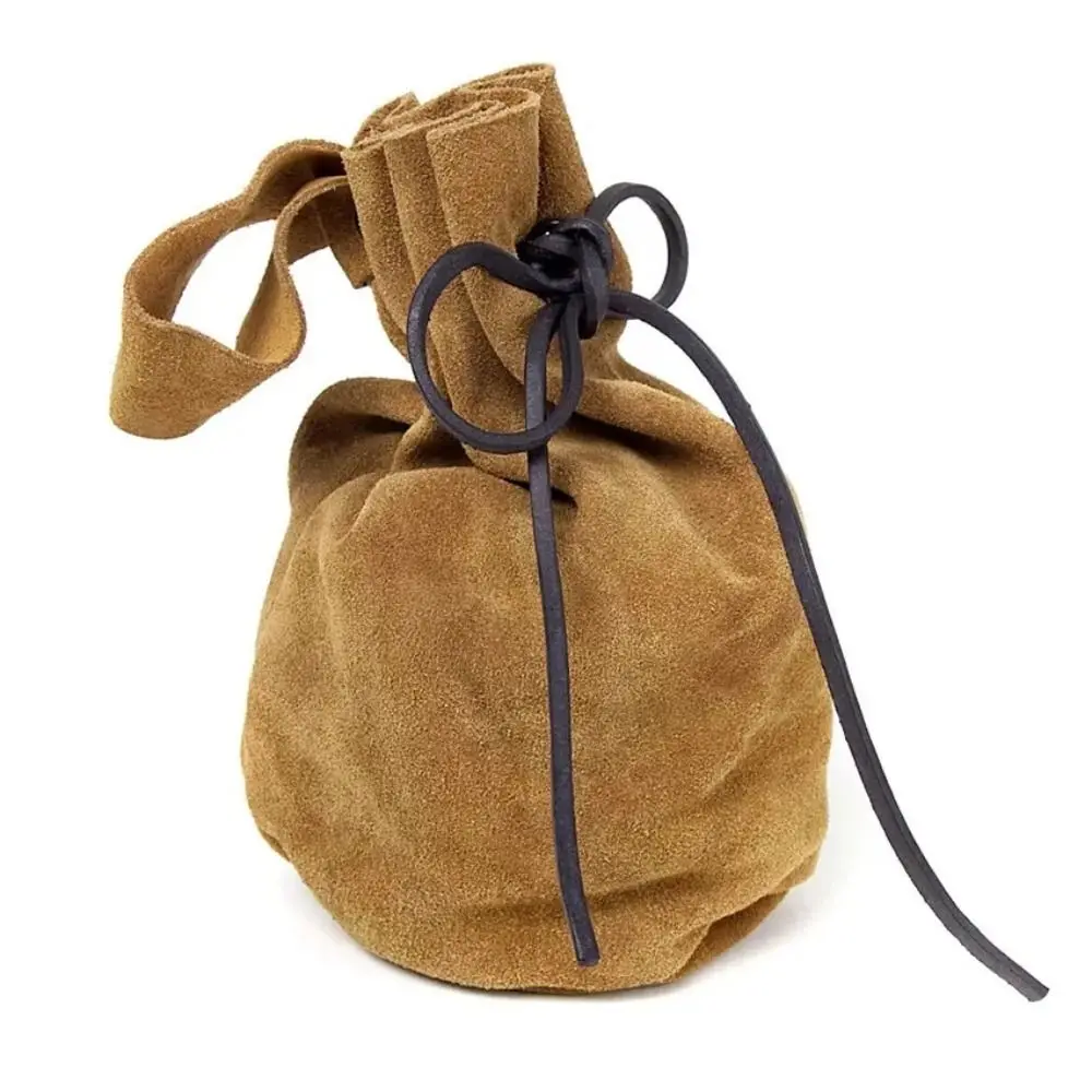 Costume Accessories Leather Drawstring Bag Medieval Vintage Belt Pouch Coin Bag Cosplay Costumes view 3