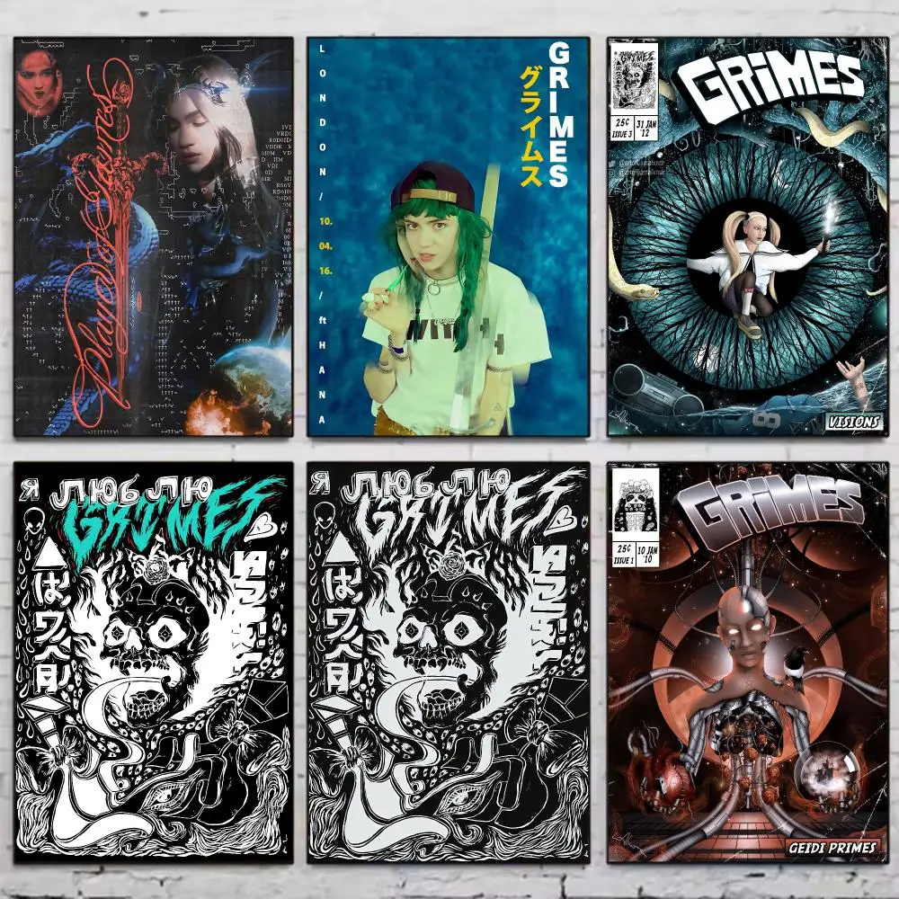Alternative Singer G-Grimes Poster Trendy Wall Art Aesthetic Room Decor Print Living Room Bedroom Home Decoration