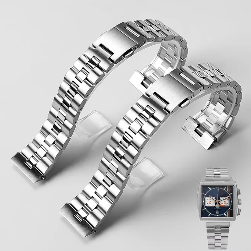 

Ремешок для часов из твердой нержавеющей стали для Tag Heuer Monaco CBL2111 CBL2180 CBL2113 CBL2115 BA0644, серебристый, высококачественный ремешок для часов, 22 мм.