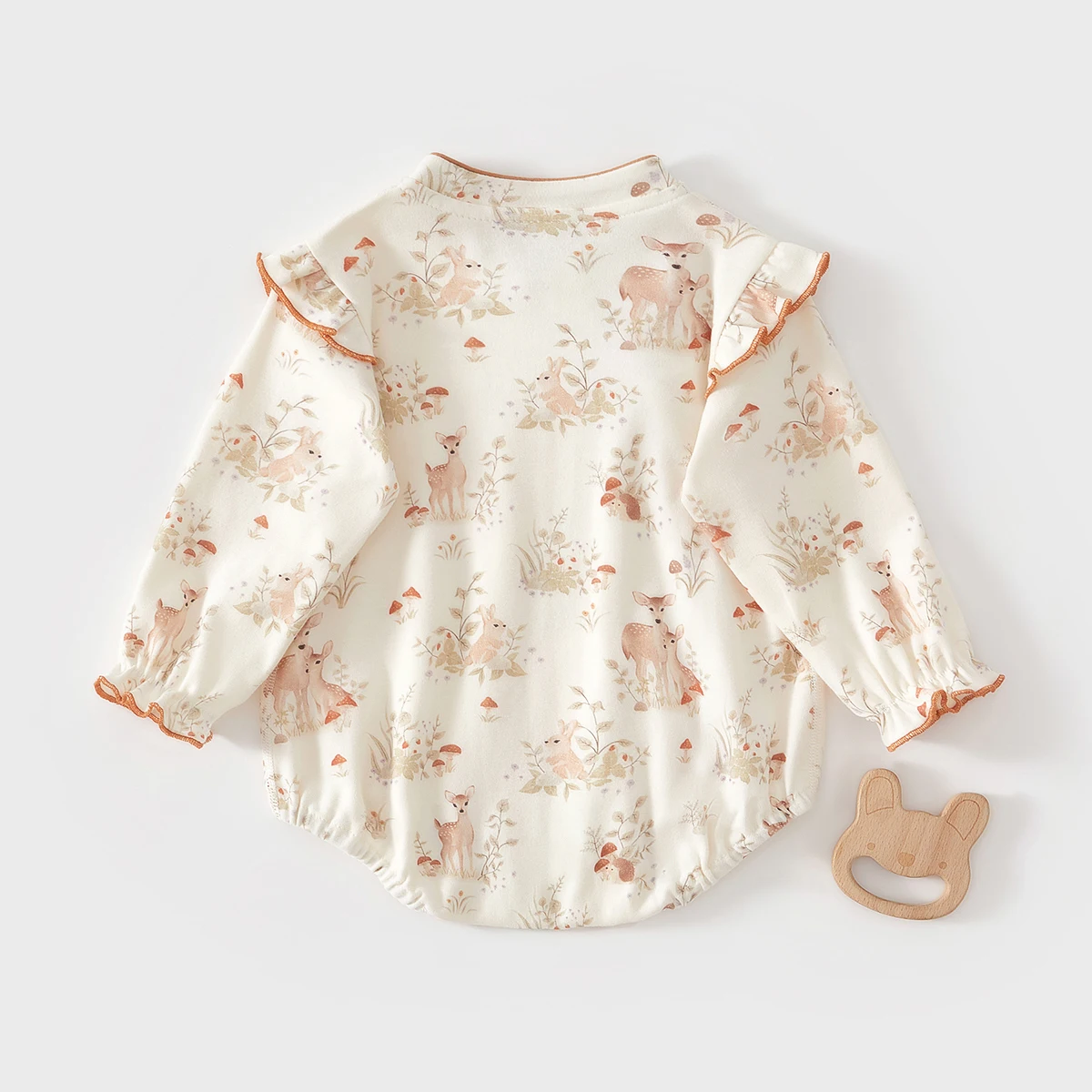 رومبير للأطفال من القطن الخالص على طراز الربيع والخريف للفتيات الصغيرات، النسخة الكورية الصينية العصرية، ملابس لجميع المواسم، ملابس الحبس لحديثي الولادة، نيسيي