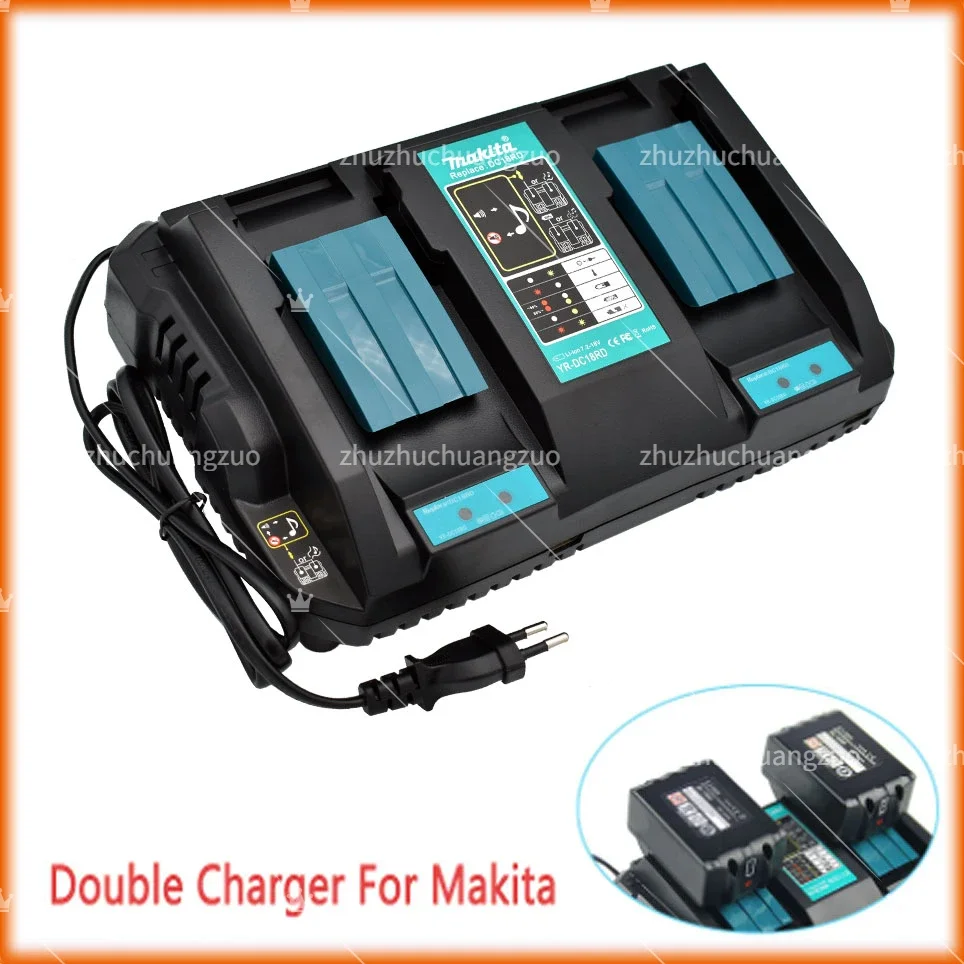 Original DC18RD Double Charger Li-ion Rechargeable Battery Charger for Makita 14.4V 18V BL1850 BL1830 BL1860 BL1840 BL1415