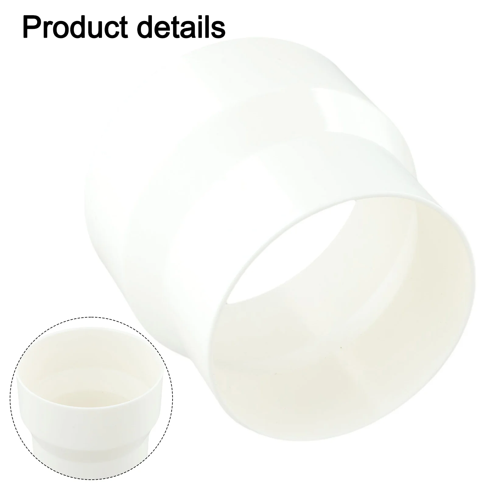 1PC Pipe Conversion Connector Plastic Range Hood Exhaust Pipe 110mm To 100mm  ABS Ventilation Pipe Reducer Adapter