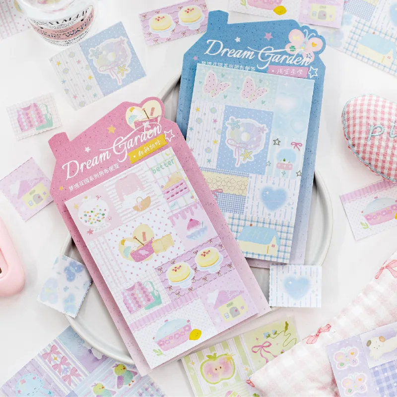 Twilight Patchwork Sticky Notes, Dream Garden Series, Patchwork Ins Wind Handbook, Message  Diy Material Memo Pad Sticky Notes