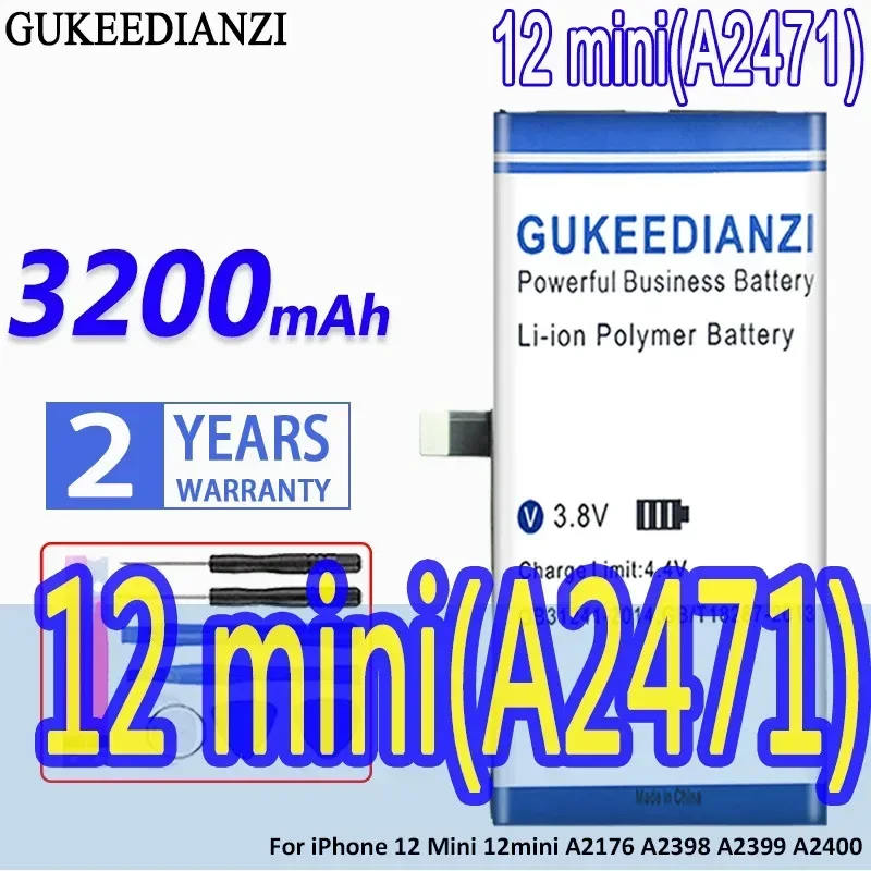 GUKEEDIANZI แบตเตอรี่สําหรับ Apple iPhone 12 mini/Pro Max A2176 A2398 A2342