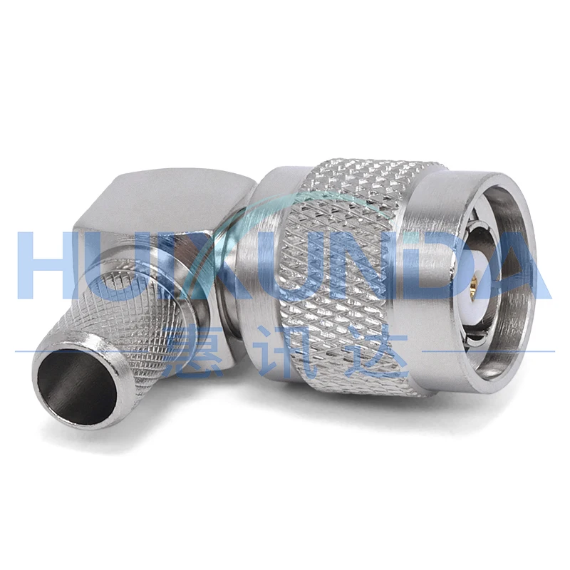 RPTNC-C-JW-5 TNC male elbow internal thread hole crimp 50-5/LMR300 wire TNC reverse pole connector