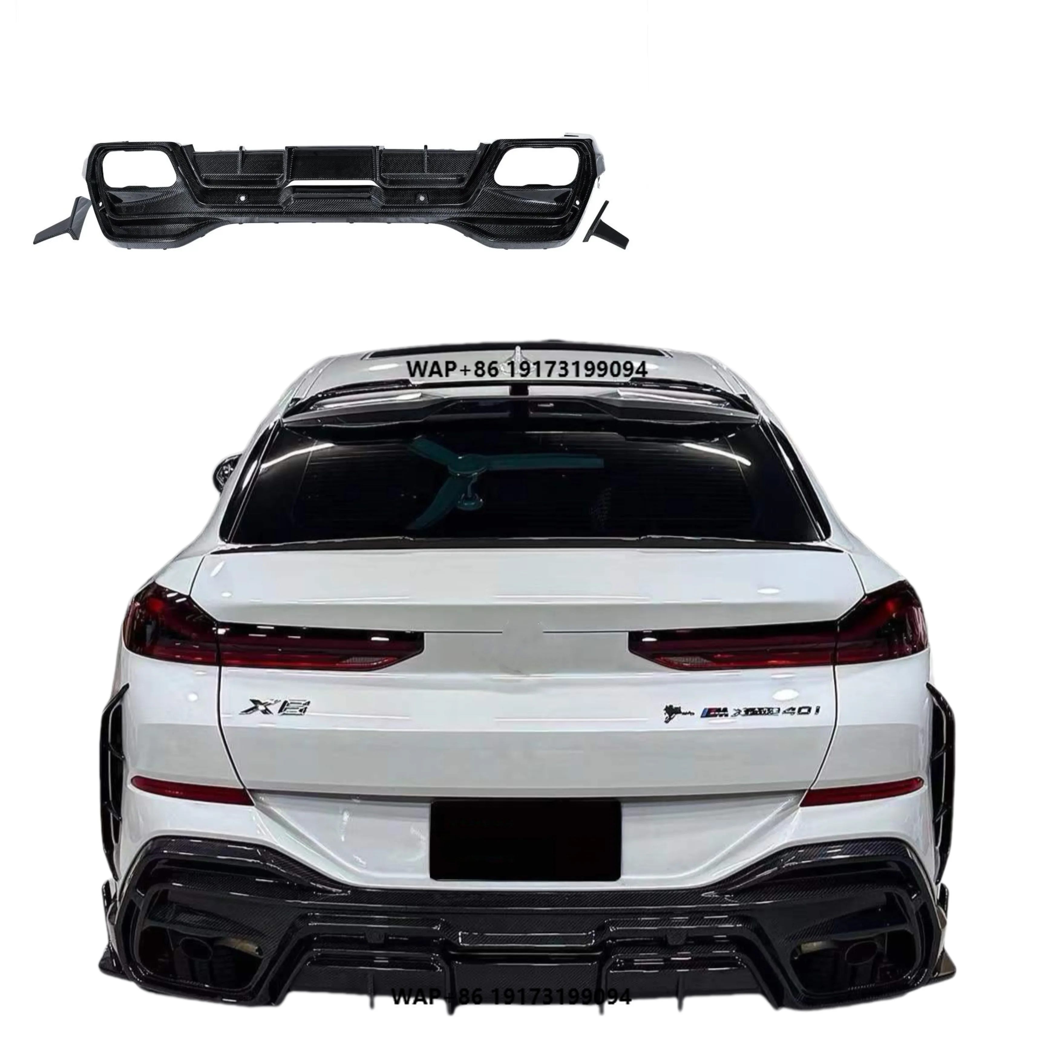 

PK Style Body Kit for B-MW X6 G06 2023+ Carbon Fiber Posterior Lip Diffuser Front Grill Lip Diffuser Spoiler