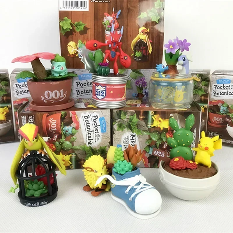 

Pokemon Mystery Box Figure Kawaii Succulent Plant Blind boxes Miniature Model Cute Anime Figurine Dolls Gift