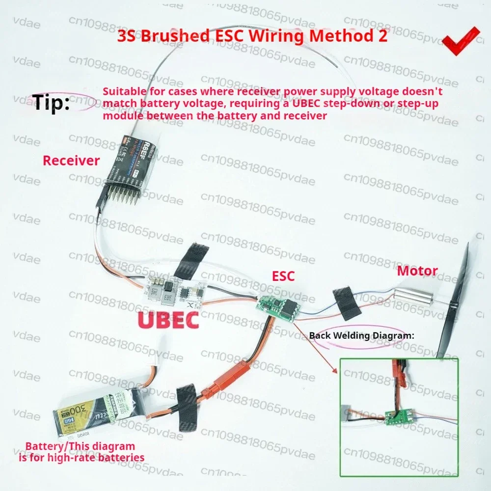 mini-esc-com-escova-1s-3s-bidirecional-unidirecional-comutavel-7a-13a-para-motor-sem-nucleo-controle-linear-de-velocidade-para-modelo-rc