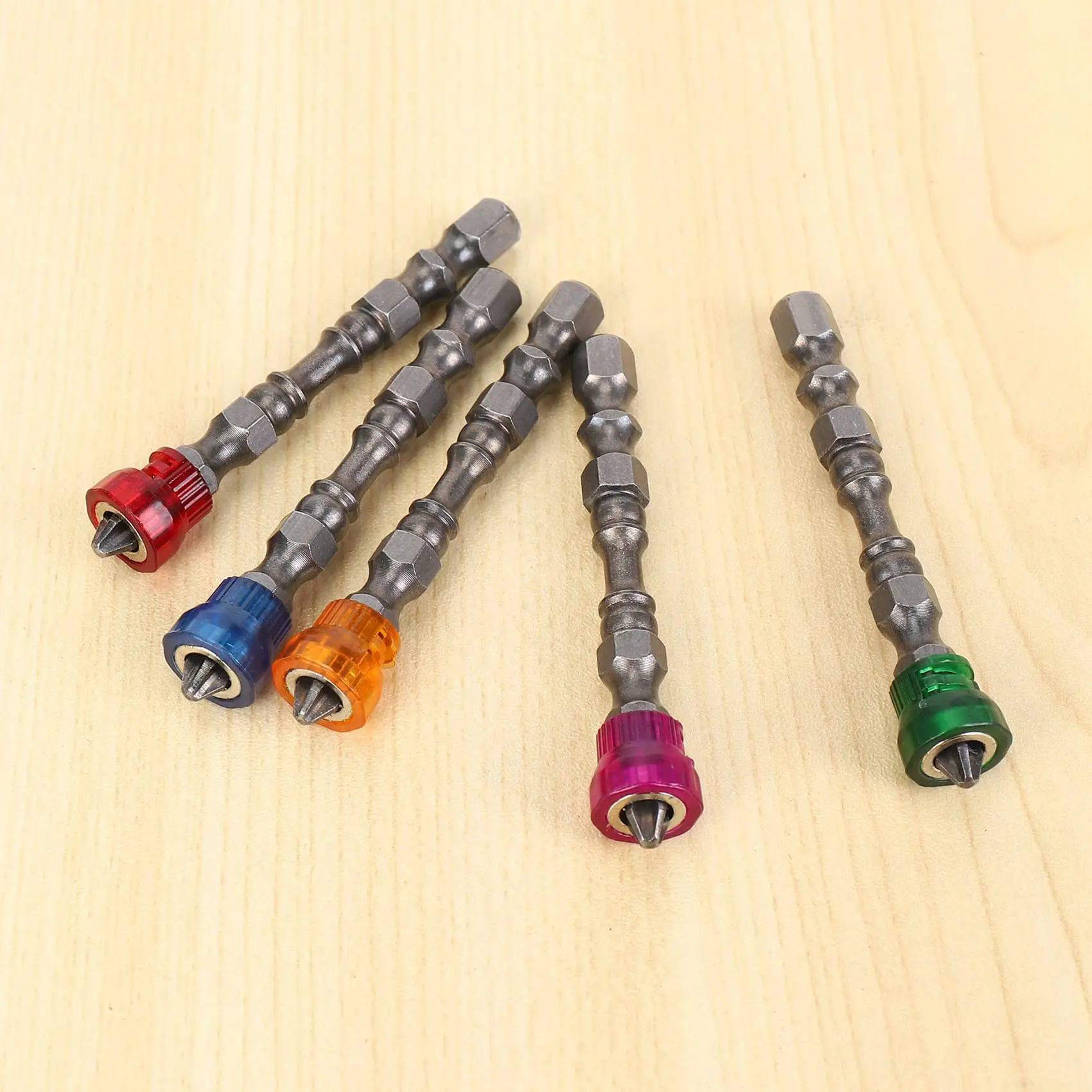 ABRW-20X Anti SLIP ไฟฟ้า HEX ไขควงแม่เหล็ก 65 มม.S2 PH2 SINGLE HEAD Bit เครื่องมือ 5 สี