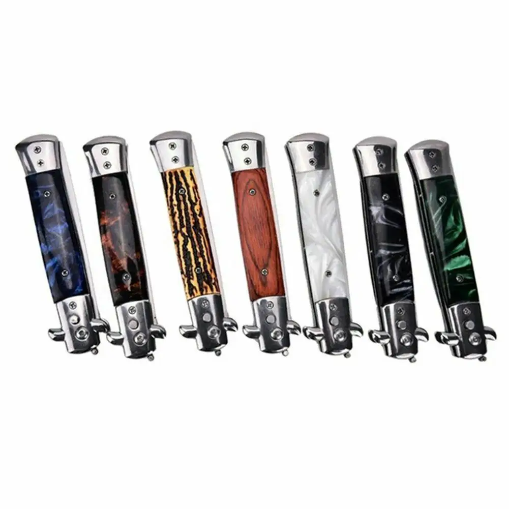 Automatic Steel Combs Foldable Knife Brushes Hair Trimmer Pocket Brush Mens Knife butterfly Comb Accessories V0N1