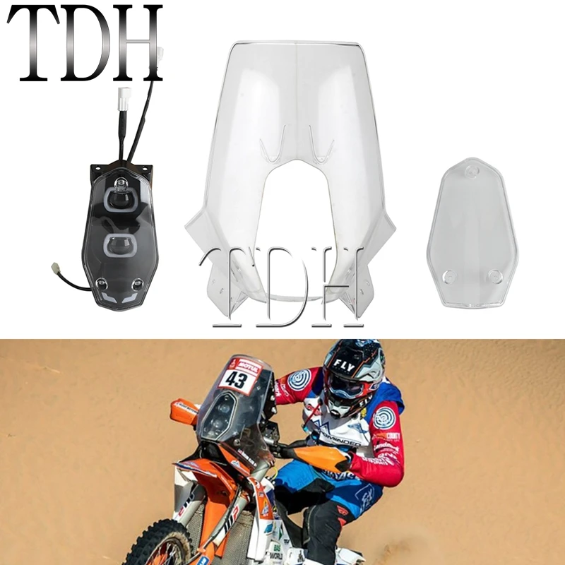 DRL High Low Beam Light Windshield Headlight Fairing Cover Windscreen For Enduro 690 Baja R Rally 790 890 Adventure EXC FE BAJA