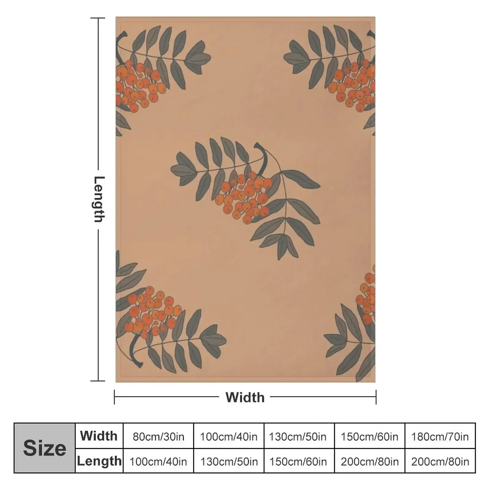 Rowan grandma style pattern Throw Blanket couch cozy soft plush fuzzy picnic outdoor blanket