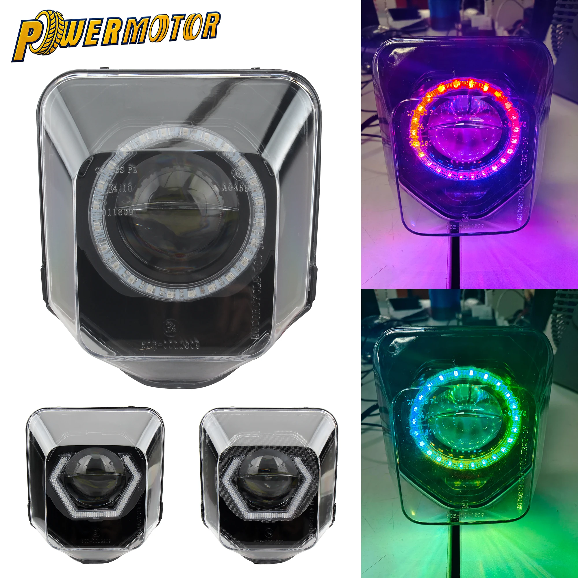 

Motorcycle LED Headlight Angel Eyes White Ring Headlamp For Husqvarna TE 150 250 300 FE 250 350 450 501 701 SM 701 Enduro 2024