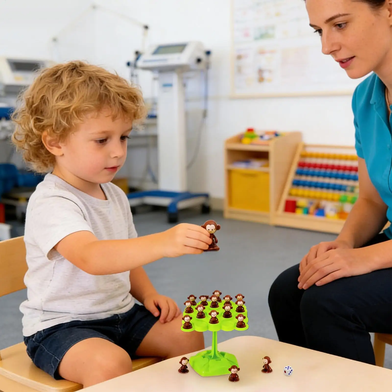 Giocattolo di messa a fuoco per bambini Scimmia Equilibrio Albero Giocattoli interattivi impilabili Gioco interattivo genitore-figlio Abilità educative Regalo di allenamento