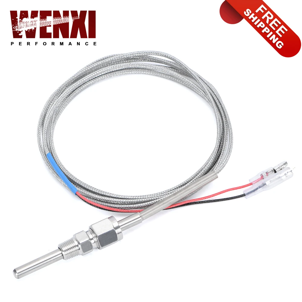 Exhaust gas Temp sensor 2m EGT K Type Thermocouple Probe Exhaust Temperature Sensors Threads Exhaust Temp Sensor