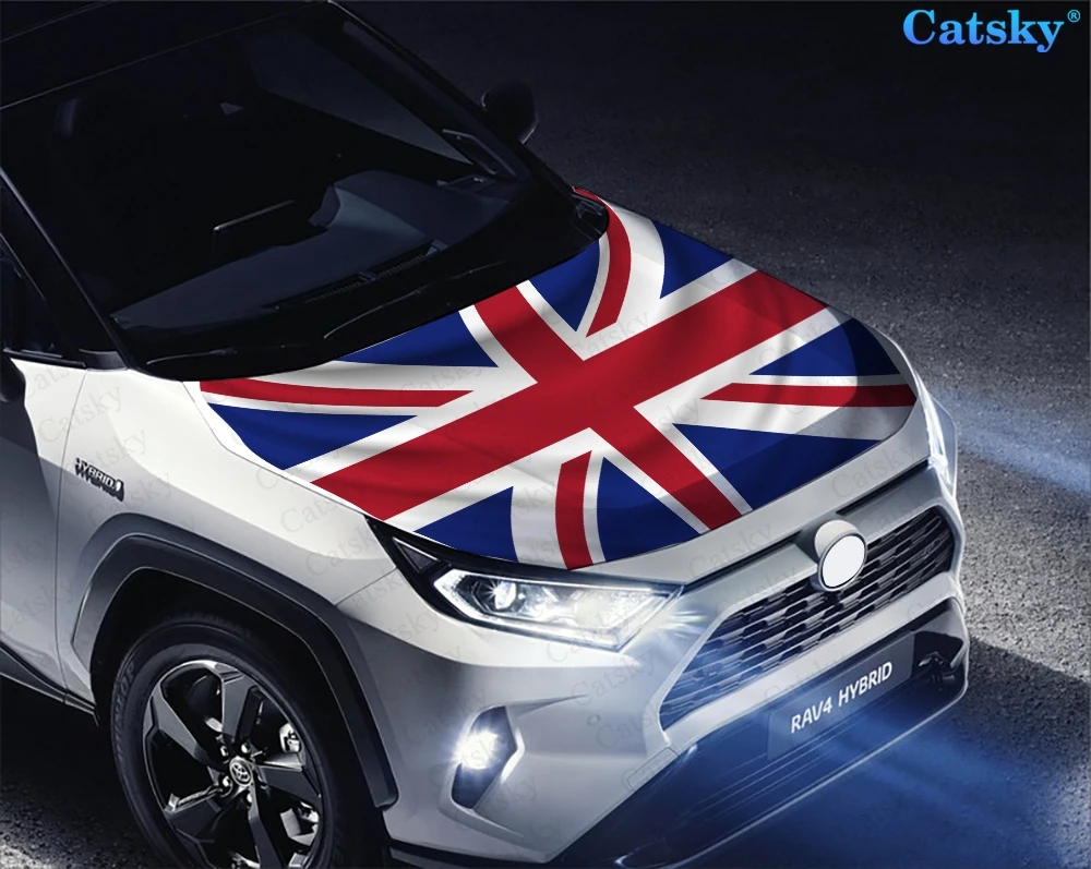 Britische Flagge Auto Motorhaube Aufkleber Vinyl Aufkleber Grafik Wrap Aufkleber Grafik Haube Aufkleber geeignet für die meisten Fahrzeug anpassung