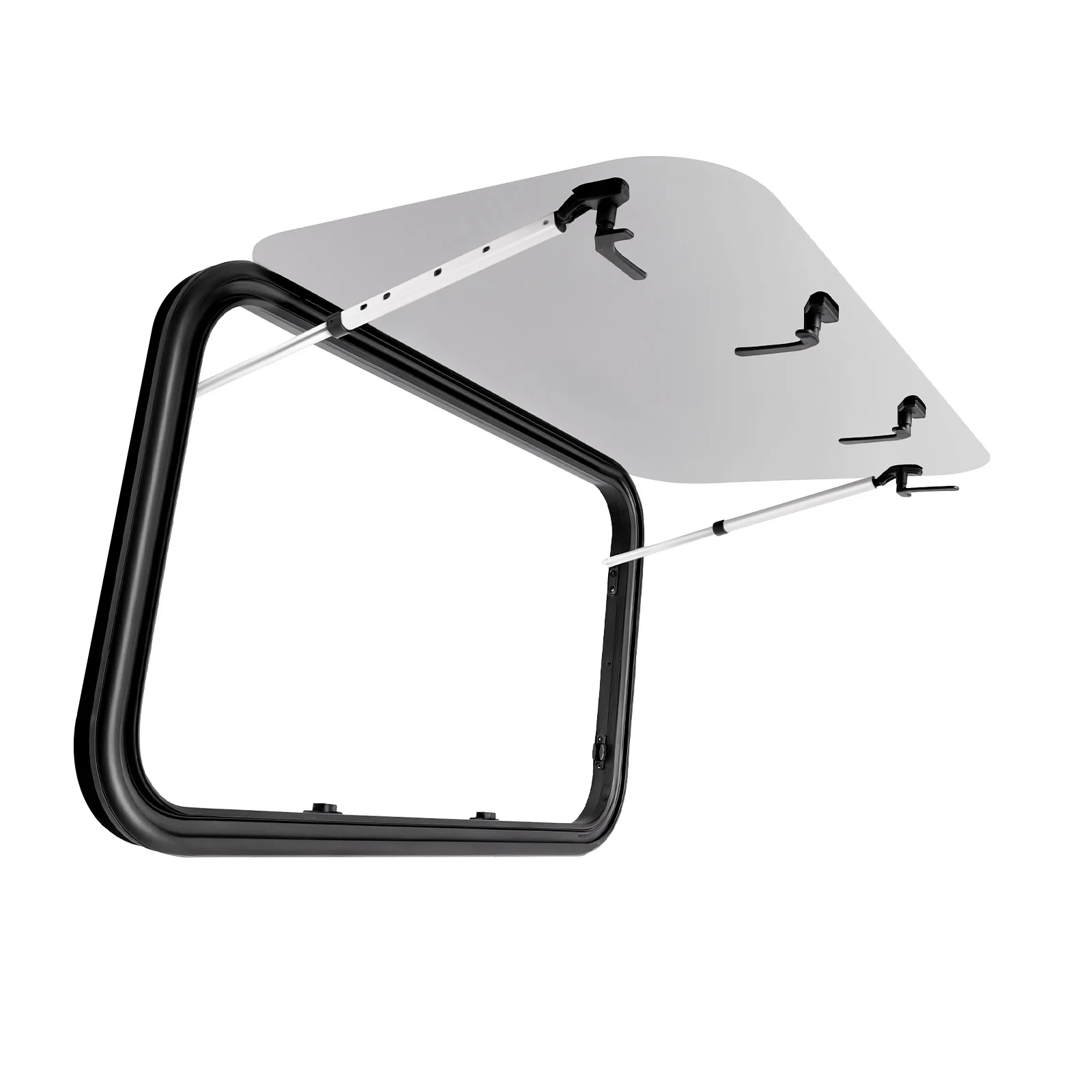 RV Exit Window, RV Push-Out Window, Ultra Thick Tempered Glass Camper Emergency Window, 36” W X 22” H Aluminum Alloy