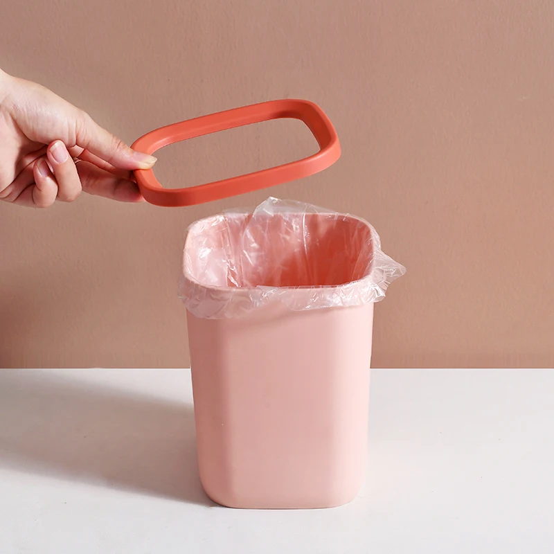 

Desktop Tra Can for Living Room Bedroom Waste Paper Basket Storage Box Household Cleaning Tools Plastic Long Cylinder ...