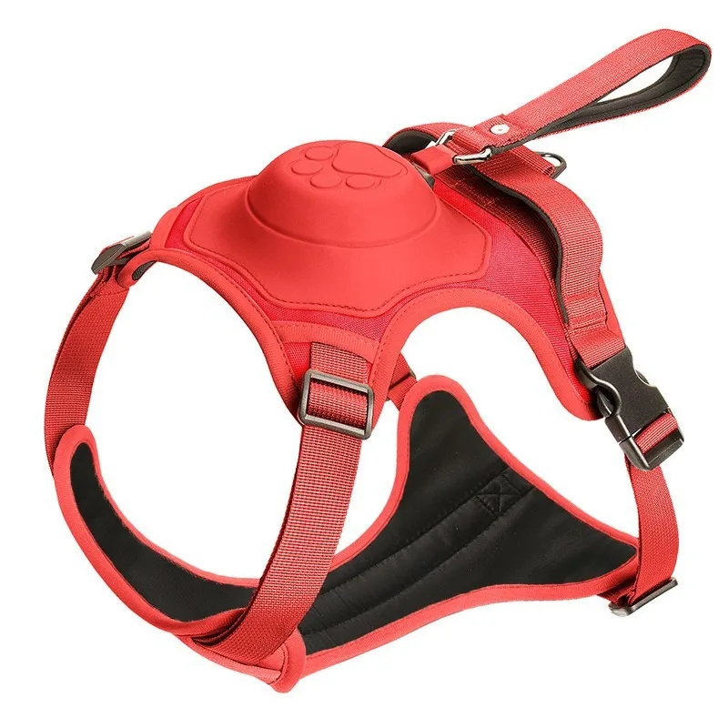 Dog traction rope, retractable chest and back, medium-sized large dog pet vest type strap, anti-break free