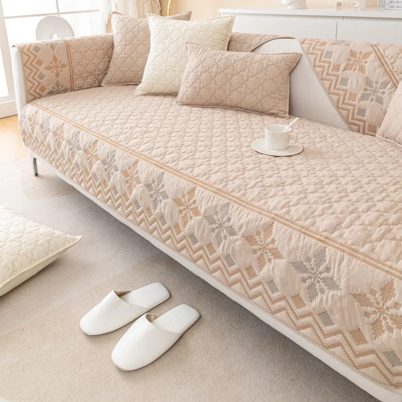 Nordic fabric polished sofa cushion modern seat cushion homestay non-slip jacquard sofa cover four seasons universal cover towel
