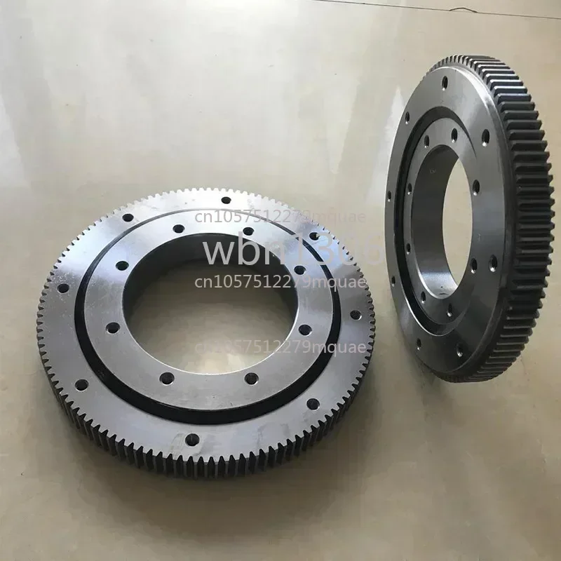 1PC small rotating industrial turntable bearing, outer tooth slewing bearing, send pinion