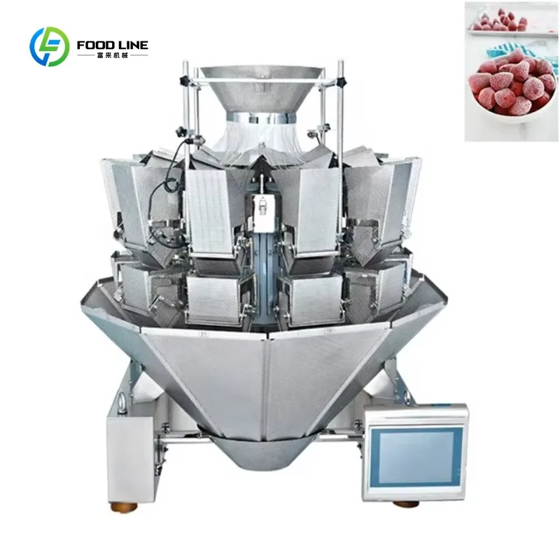 Automatic 10 Head Multihead Weigher for Maize Corn Beans Nuts Weighing Filling Packaging Line Custom