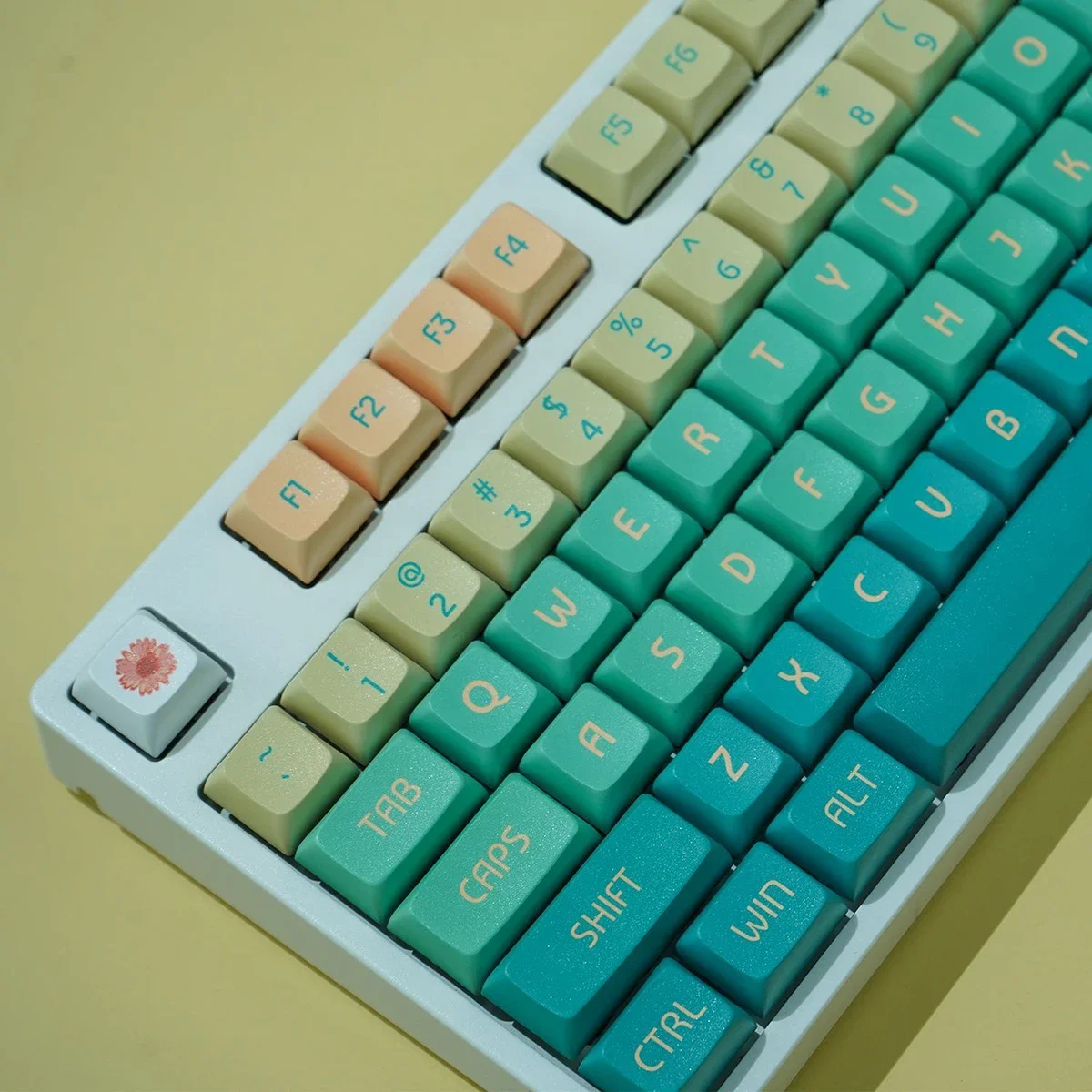XDA Bamboe Chrysant Wit Roos PBT Sublimatie Keycap
