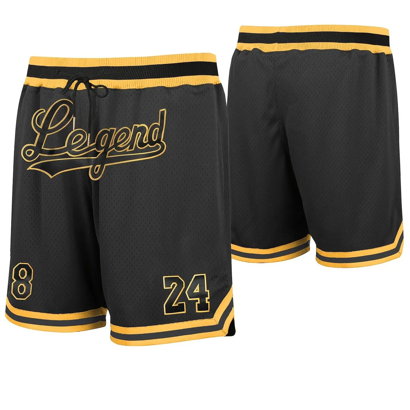 Legend Number 24. Spodenki do koszykówki Męskie luźne spodenki plażowe Szybkoschnące spodenki na lato Kobiety 3D Casual Oversized Sport Shorts