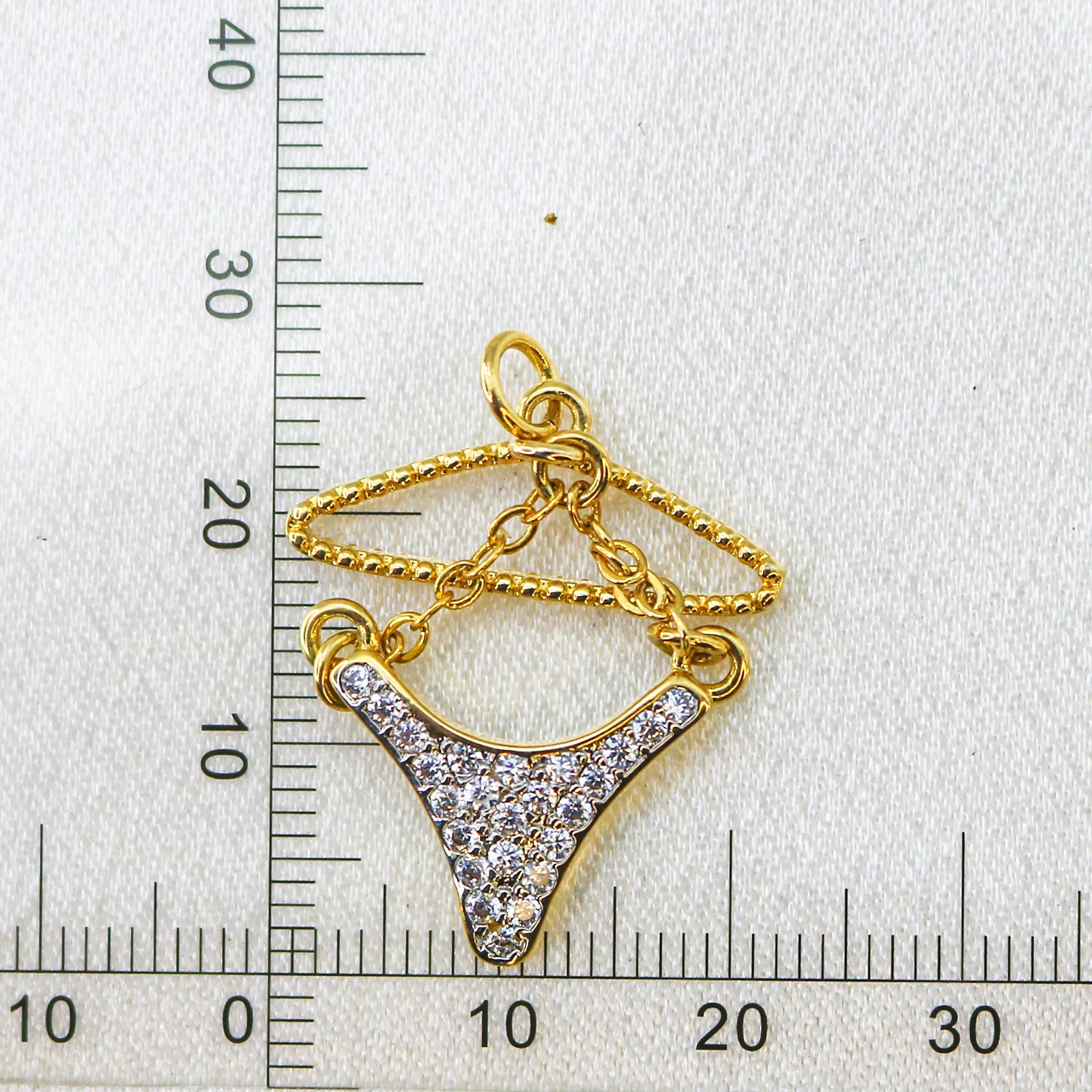 18k Gold Plated Underwear Charms for Necklace Bracelets Earrings Paved CZ Bra underpants Pendant DIY Jewelry Accessories Gift