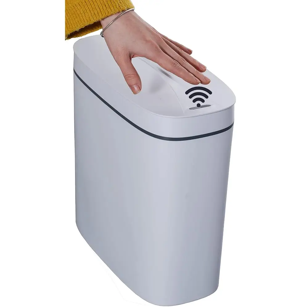 

14 Liter Automatic Trash Can With Lid,3.6 Gallon Touchl Trash Can Or Kick,Garbage Cans For